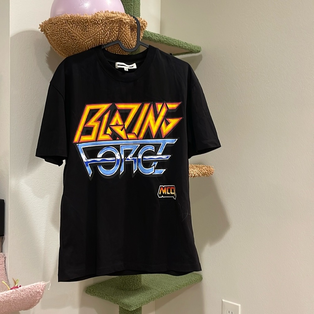Mcq Alexander Mcqueen Black Blazing Force Tshirt Size:S